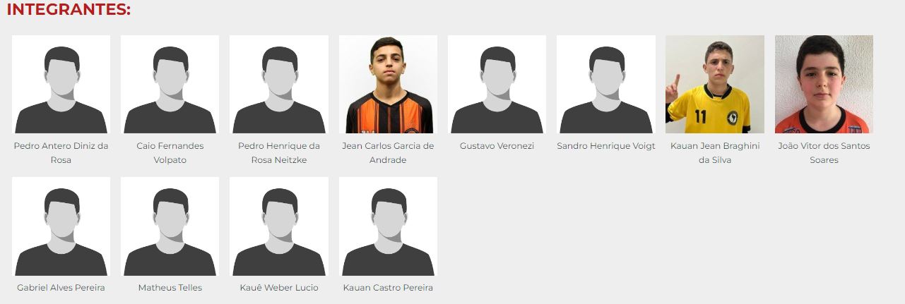 Equipe futsal sub 17 2023